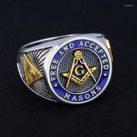 Clusterringe kostenlos und akzeptiert Maurer Blue Lodge Freemason Freimaurer 925 Sterling Silver Ringcluster