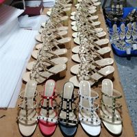 woman sandals leather Designer sandles heels Red Bottoms hee...