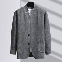 Herrtröjor män kläder tröja kofta svart grå khaki hem klänning pappa affär fritid kontor korean 2022 rekommenderar sälj