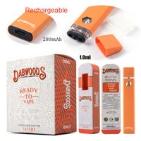 Dabwoods Disposable Vape Pen Rechargeable E Cigarettes Empty Dab Pen Micro USB 1.0ml Cartridge 280mAh Battery Start Kits With Box Packaging Device Pods