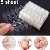 5 Bladen/Pack Duidelijke waterdichte lijmtabs Kristallen jelly tape voor druk op nagels valse nagelstickers nep nagels 287K