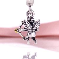 Authentic 925 Sterling Silver Cupid Dangle charm Fit DIY Pandora Bracelet And Necklace 791251285S