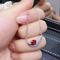 Pendant Necklaces Red/blue/green Gemstone For Women Necklace Natural Emerald Ruby Sapphire Real Gem Girl Party GiftPendant