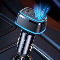 USB+Type C Car Cigarette Lighter DC 12V-24V Car Charger 120W Auto Fast Charging Car Adapter Socket For iPhone Huawei Xiaomi H220512