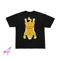 Человека, сделанная футболка улица грудь любовь ручная роспись тигра печатает на задних верхах мужчин женщин высококачественные негабаритные футболки AA220324