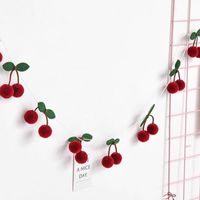 Objets décoratifs figurines 2pcs de qualité coton bannière de cerise de fruit fête mignon décoration pote à thème po 2,3 mètres de mariage anniversaire