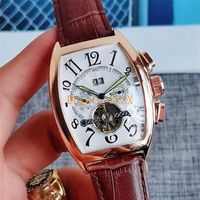 7-Mens Uhren hochwertige selbstwindende Tourbillon Edelstahl Alle kleinen Dialarbeit l Business Watch Montre de Luxe Reloj lujo2496