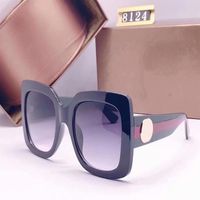 0083 Designer Sonnenbrille für Frauen Spezial UV -Schutzbrille Vintage Big Square Frame Top -Qualität wird mit Package234n geliefert