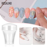 ROSALIND Nail Stamper Silicone Stamp Head Transparent Double Side Stamper Scrape Set For Nail Art Design Tools Kit Need Template