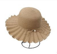 Kadın güneş geçirmez yaz güneş plaj şapka sahil büyük ağız yay kubbe dokuma st Toptan jllqxb