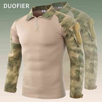 Men Army Tactical T-shirt SWAT Soldiers Military Uniform Combat Shirt Multicam Long Sleeve Camouflage Shirts Assault T Shirt 5XL L220623