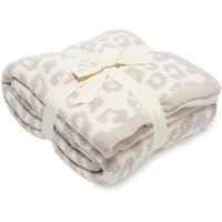 Одеяла наполовину шерстяные овечье одеяло вязаное леопардовое плюшевое босиком Dream267e
