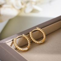 Hoop & Huggie Mini Twist Metal Circle Earrings For Women Golden Tiny Ear Bone Hoops Minimalist Stacked Piercing JewelryHoop