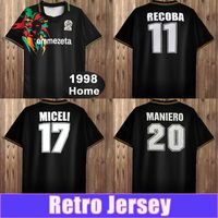 1998 Venezia Recoba Miceli Maniero Mens Maglie da calcio retrò Casa Black Short Short Short Football Uniforms