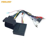 FEELDO Car Stereo Audio 16PIN Android Power Cable Adapter With Canbus Box For BMW X1 E90 Power Cable Wiring Harness #3325217q
