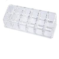 12 Lipstick Holder Display Stand Clear Acrylic Table Cosmetic Organizer Storage Box For Women Jewelry Makeup Container223v