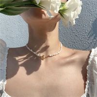 Catene Fashion Natural Fresh Water Pearl Choker Necklace Gold Tongle Class Barocco Gioielli per donne Girls Wholesale 2022 Trendchains