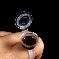 50PCS Tattoo Ink Cups Caps Microblading Pigment Ring Cups For Permanent Makeup Eyebrow Eyelash Extend Glue Holder Container With L304m
