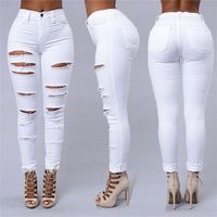 Женские джинсы разорванные джинсы для женщин сексуальные джинсовые джинсы Fashion ST 220822