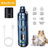 ROJECO N30 Rechargeable Dog Nail Grinder Electric Pet Nail Clipper For Dogs Automatic Cat Claws Cutter Dog Nail Clippers Trimmer 220423