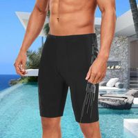 Pantanos cortos masculinos para hombres troncos de natación para hombres atadas prevención de impresión vergüenza de natación spa playa cinco puntos de menmen morado