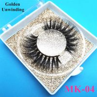 Golden Unwinding Lashes -04 short mink lash 3d natural long 15mm feather eyelashes packaging square box295M