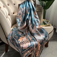Bufandas bufanda de seda de morera enrollada a mano, mujer de diseño de lujo 2022, dobladillo enrollado a mano 110 cm, chal de diseño para mujeres