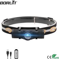 BORUiT D10 XML2 LED Headlamp Powerful 3000LM Waterproof Headlight USB Rechargeable 18650 Head Torch Camping Fishing Lantern 220620