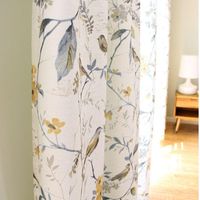 Cortinas cortinas americano pastoral pájaro bonito impresión diseño medio apagón de alta calidad personalización cortinas para salón comedor dormitorio