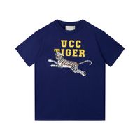 2022 Newest Designer Men's T-Shirts Tshirt Pure Cotton High Loose Trend Round Neck Power Tiger Icon Spring Summer Casual Short Sleeve Male C
