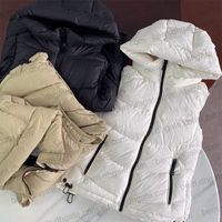 Мода тепло вниз по хлопковому жилету женское пальто для женщин, белый черный хаки 3 -колор S M L