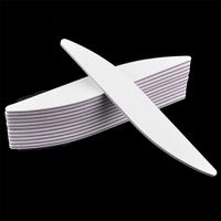 50 x White Nail File Gel UV Pools SE Blok 100/180 Maan Type Tip Lime Per Unghie Acrylic Supplies 220301
