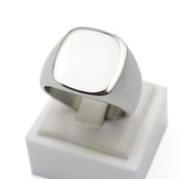 Bulk Whole Engrave pulido Plegado Design personalizado Silver Titanium Joya de acero inoxidable Rings selectet Ring Band289f