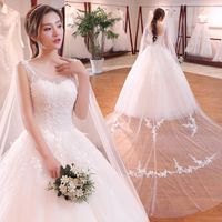 Other Wedding Dresses Classic O Neck With Long Cap Lace Bridal Ball Gown Custom Made Plus Size Slim Vestido De NoivaOther