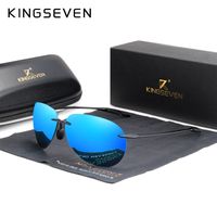 Kingseven Ultralight TR90 Çıkmaz Güneş Gözlüğü Erkekler Kadınlar İçin Yüksek Kaliteli Çerçevesiz Güneş Gözlükleri Feminino 220513