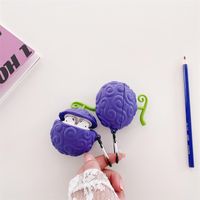 Luffy Gomu No Mi Purple Devil Fruit Наушники Чехлы для AirPods 2 Чехол для AirPod Pro Обложка Наушники Защитный аниме Mera-Mera Япония