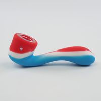 Tobacco Pipe 4. 4 Inch Sherlock Silicone Water Pipe Bong Glas...