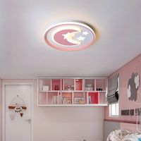 Modern Led Ceiling Light Living Children's Room Bedroom Study Home Lamp Kitchen Pink Blue Surface Mount Creative Decor Le-313