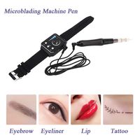 Professional Microblading Machine Pen Swatch Digital Rotary Tattoo Machine Gun for Permanent Makeup 3D Embroidery Eyebrow Lip PMU 240W