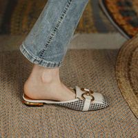 Nxy Summer Slippers Women’s Sandals Half Slippers 2022 New Fashion Tassel Muller Shoes Flop for Women 220630