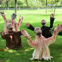 파티 장식 Scary Doll Horror Decor Halloween을 삽입하여 큰 스윙 유령 음성 제어 프로파일