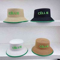 Designer CeLin Cap Caps 2022 Spring and Summer New c Flat Top Grass Green Wrapped Sunshade Street Fashion Basin Female