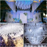 ruffles Tulle DIY Wedding drapes ceiling skirts decoration stage layout T station floating sashes party ceiling yarn backdrops decoration 2022