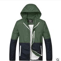 Jacket Men Windbreaker Coat Fashion Hooded Jacket Fashion Men Ladies Thin Outwear Casual Basic Army green Jackets2262