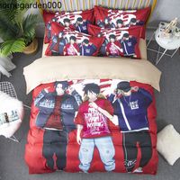 Pirate Wang Luffy animation Australian cotton four piece sheet quilt cover single bed student quilt without crimping