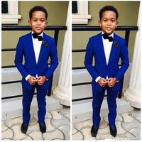 Royal Blue Boy Formal Suits Dinner Tuxedos Little Boy Groomsmen Kids Children For Wedding Party Prom Suit Formal Wear (Jackets+Pan3307