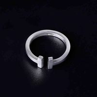 BCMN ręcznie robione s999 srebrne srebrne twel t otwarte pierścień żeńska moda moda regulowany pierścień niestandardowy ogon prezentowy