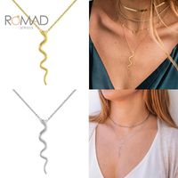 Pendant Necklaces Trendy Small Snake Necklace For Women Punk Style Long Charm Gold Choker Jewelry Bijoux FemmePendant