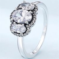 Estetiska smycken tre sten vintage designer pandora ringar för kvinnor män par finger ring set födelsedag valentin gåvor 190049238k
