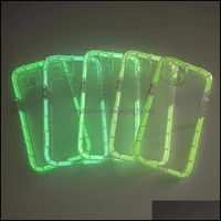 Cajas de teléfonos celulares Accesorios Teléfonos Marco luminoso transparente para 13 11 12 Pro Max XS Dhkim